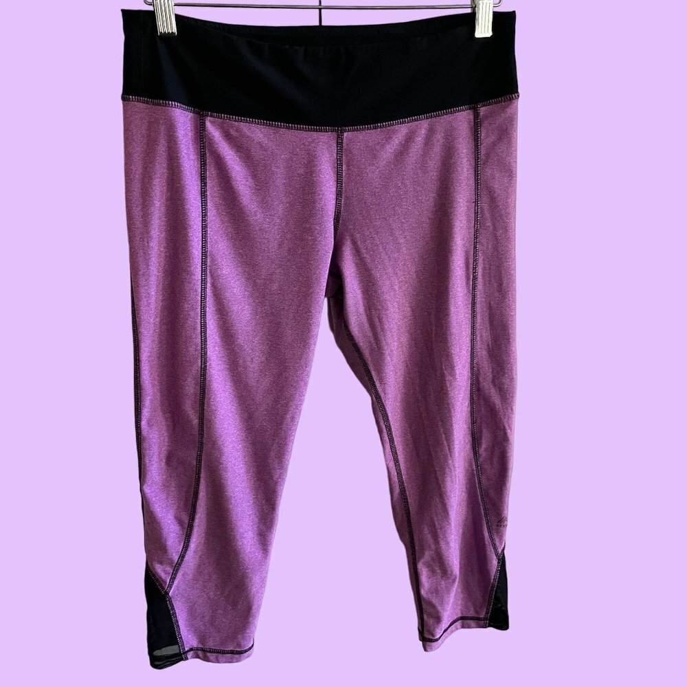RBX Cropped Leggings Womens L Pink Stretchy Gym Workout Running Hiking Yoga Pant - Picture 4 of 9